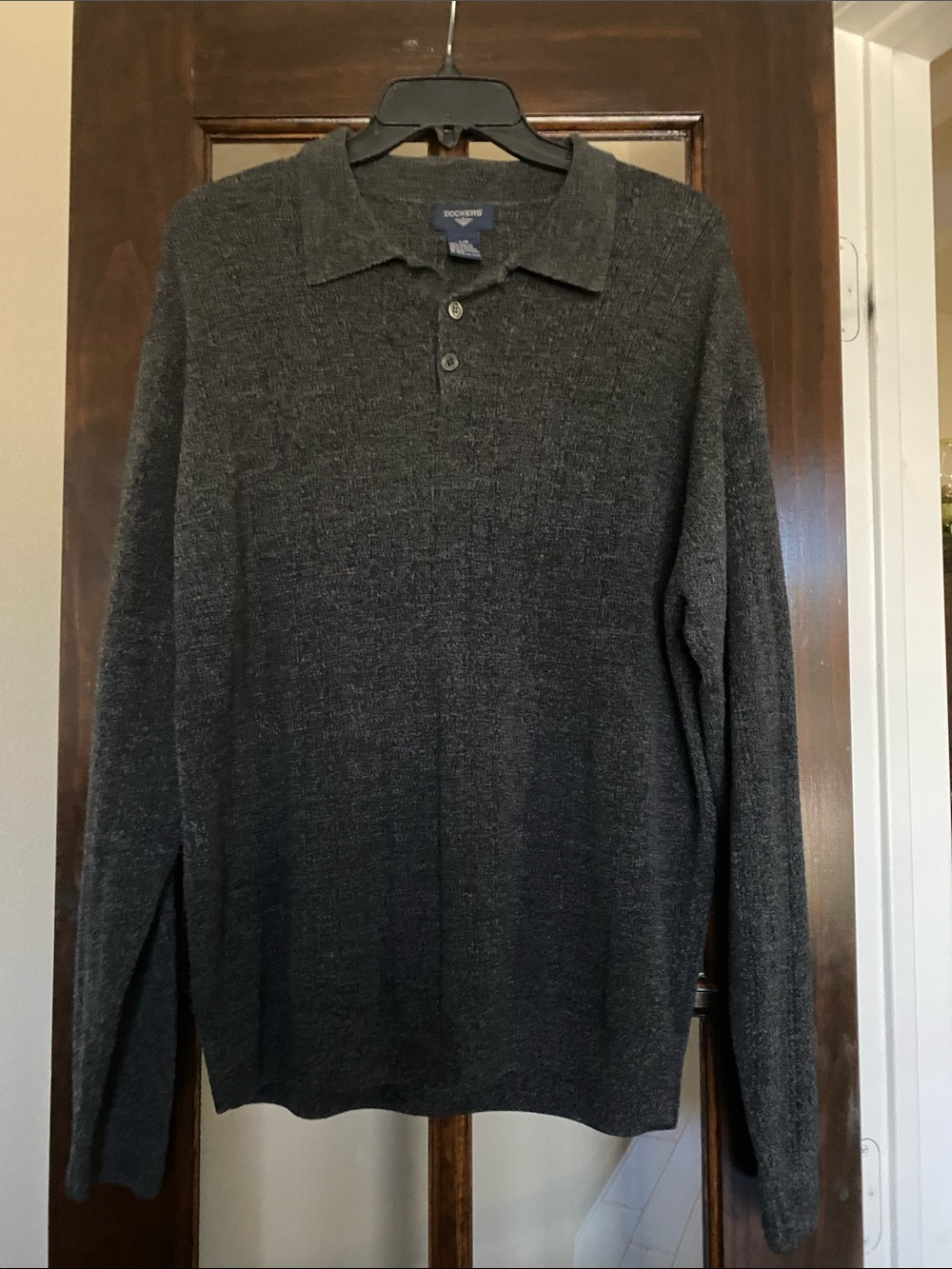 Dockers Dark Charcoal button down Sweater
